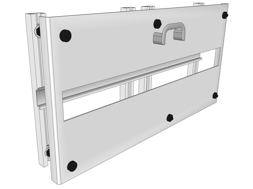 Rošt 1.x.3 1x24 modulů s krytem IP20 (3D)