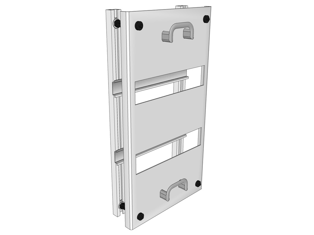 Rošt 2.x.1 2x12 modulů s krytem IP20 (3D)