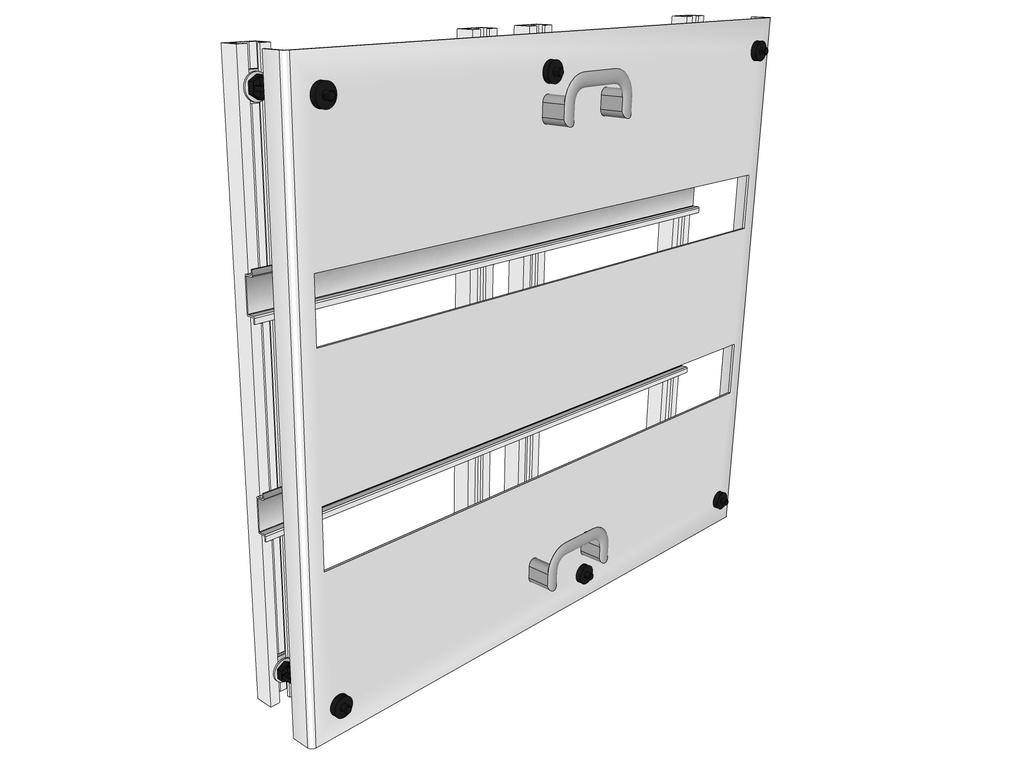 Rošt 2.x.3 2x24 modulů s krytem IP20 (3D)