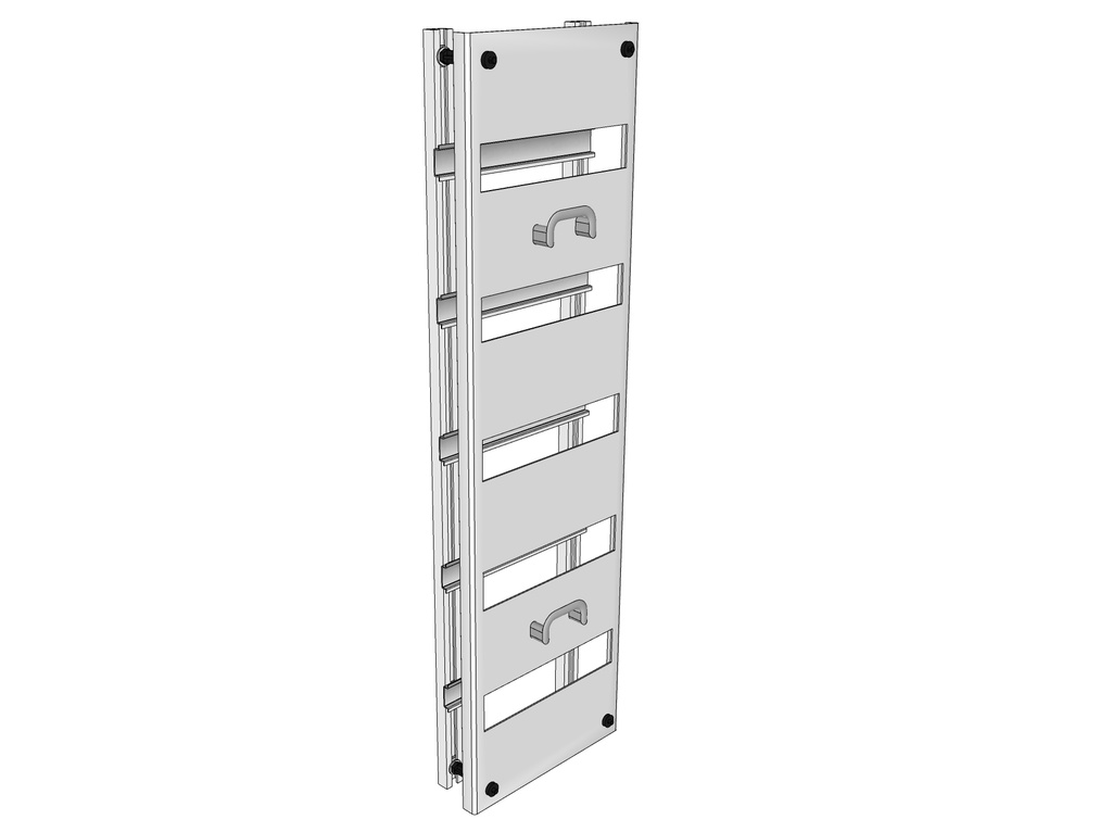 Rošt 5.x.1 5x12 modulů s krytem IP20 (3D)