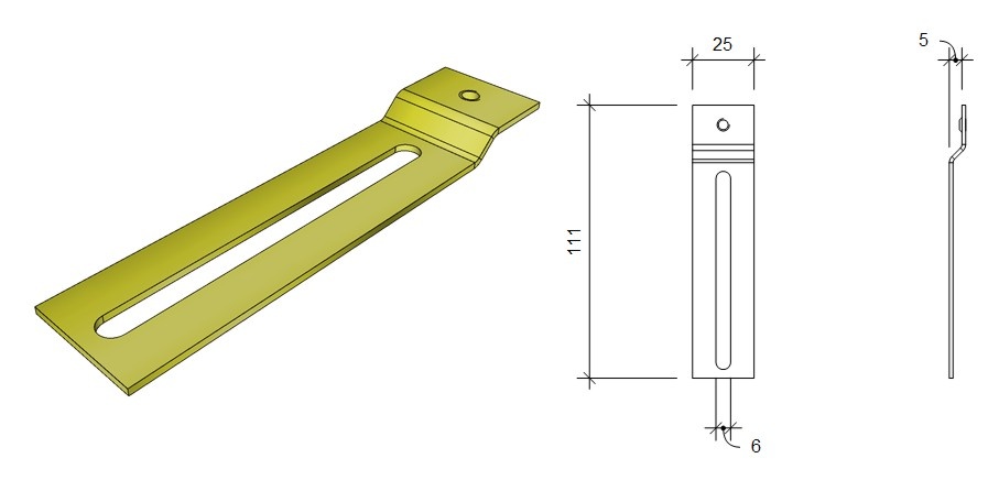 držák elektroměru d 111 mm